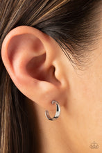 Load image into Gallery viewer, Paparazzi Accessories: Mini Magic - Silver Dainty Hoop Earrings