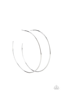 Paparazzi Accessories: Colossal Couture - Silver Oversized Hoop Earrings