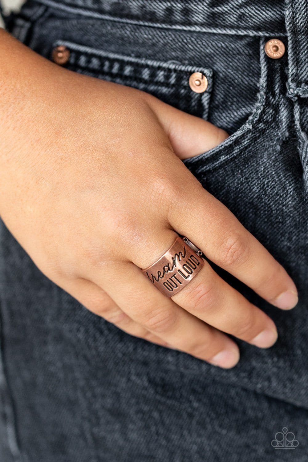 Paparazzi Accessories: Dream Louder - Copper Inspirational Ring - Jewels N Thingz Boutique