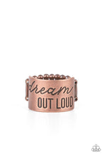 Load image into Gallery viewer, Paparazzi Accessories: Dream Louder - Copper Inspirational Ring - Jewels N Thingz Boutique