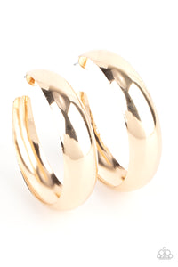 Paparazzi Accessories: Flat Out Flawless - Gold Hoop Earrings