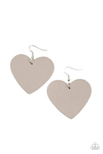 Load image into Gallery viewer, Paparazzi Accessories: Country Crush - Silver Leather Heart Earrings - Jewels N Thingz Boutique