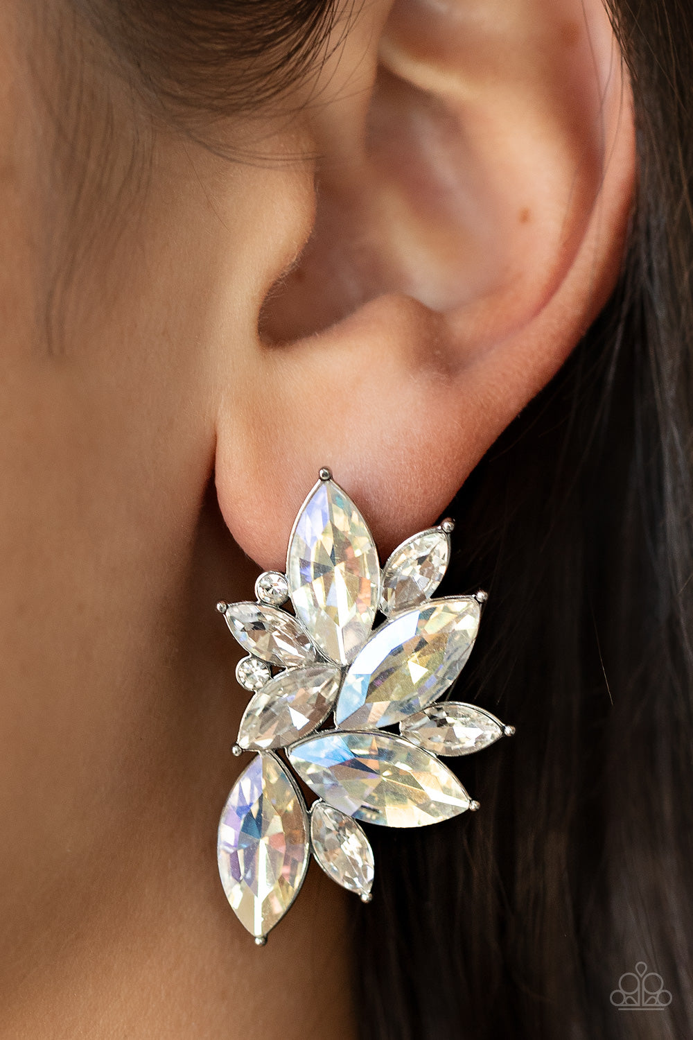 Paparazzi Accessories: Instant Iridescence - White Earrings