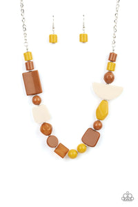 Paparazzi Accessories: Tranquil Trendsetter - Yellow Necklace - Jewels N Thingz Boutique