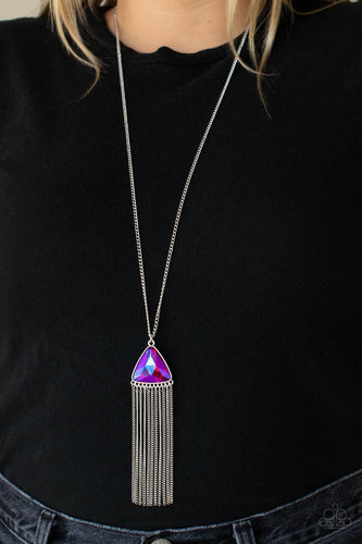 Paparazzi Accessories: Proudly Prismatic - Pink UV Shimmer Necklace - Jewels N Thingz Boutique