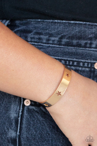 Paparazzi Accessories: American Girl Glamour - Gold Bangle Bracelet