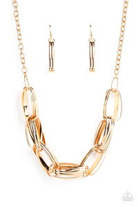 Paparazzi Accessories: Fiercely Flexing - Gold Necklace