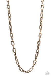 Paparazzi Accessories: Rural Recruit Necklace and Industrial Infantry Bracelet - Brass Urban SET