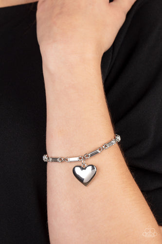 Paparazzi Accessories: Sweetheart Secrets - White Heart Bracelet