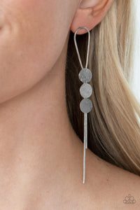 Paparazzi Accessories: Bolo Beam - Silver Earrings