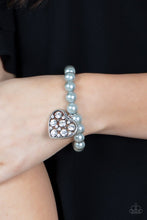 Load image into Gallery viewer, Paparazzi Accessories: Cutely Crushing - Silver Heart Charm Bracelet - Jewels N Thingz Boutique