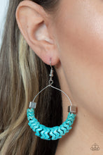Load image into Gallery viewer, Paparazzi Accessories: Capriciously Crimped - Blue Earrings