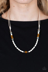 Paparazzi Accessories: Groundbreaking Glamour - Brown Wooden Necklace - Jewels N Thingz Boutique