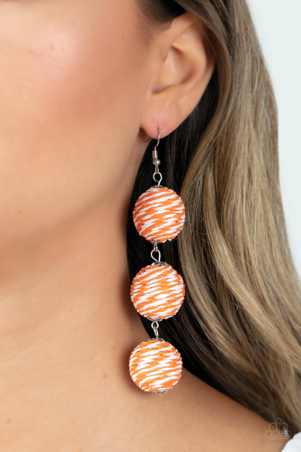 Paparazzi Accessories: Laguna Lanterns - Orange Earrings