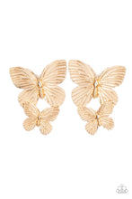 Load image into Gallery viewer, Paparazzi Accessories: Blushing Butterflies - Gold Earrings