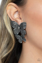 Load image into Gallery viewer, Paparazzi Accessories: Blushing Butterflies - Silver Earrings