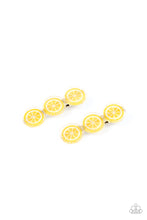 Load image into Gallery viewer, Paparazzi Accessories: Charismatically Citrus - Yellow Lemon Hair Clip
