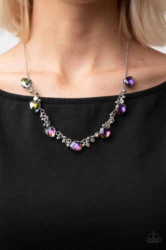 Paparazzi Accessories: Sassy Super Nova Necklace + Super Nova Nouveau Bracelet - Multi Oil Spill SET