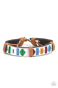 Paparazzi Accessories: Textile Trendsetter - Multi Leather Bracelet - Jewels N Thingz Boutique