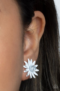 Paparazzi Accessories: Sunshiny DAIS-y - White Post Earrings - Jewels N Thingz Boutique