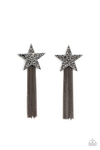 Paparazzi Accessories: Superstar Solo - Black Earrings