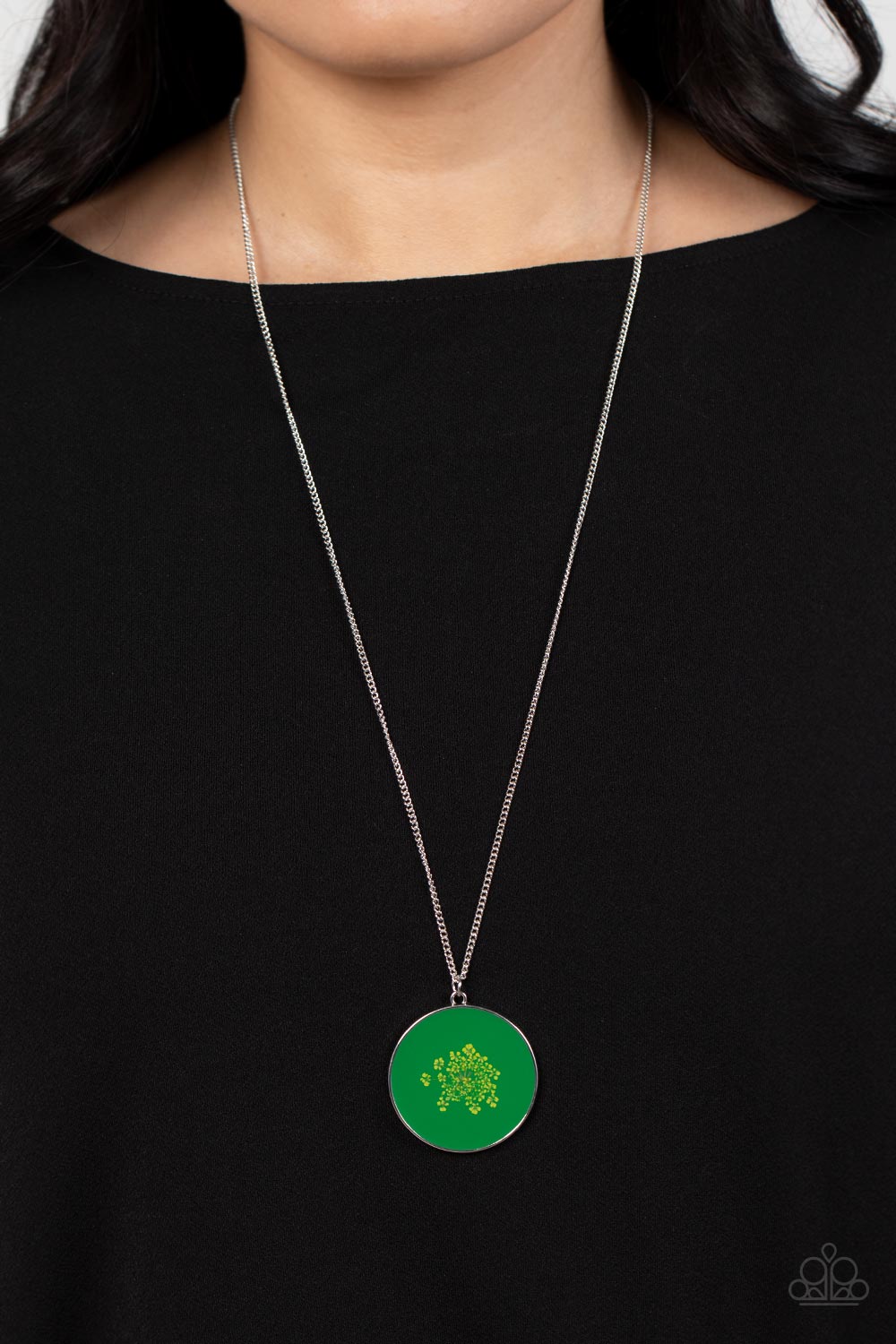 Paparazzi Accessories: Prairie Picnic - Green Leprechaun Backdrop Necklace
