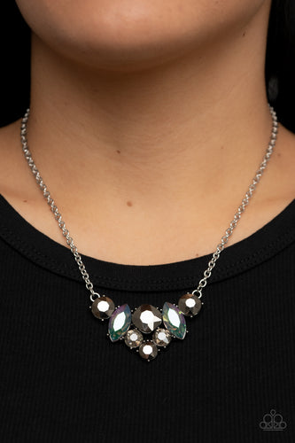 Paparazzi Accessories: Lavishly Loaded - Silver Iridescent Necklace