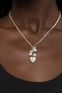 Paparazzi Accessories: Pop It and LOCKET - White Heart Necklace