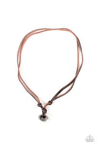 Paparazzi Accessories: Winslow Wrangler - Brown Leather Urban Necklace