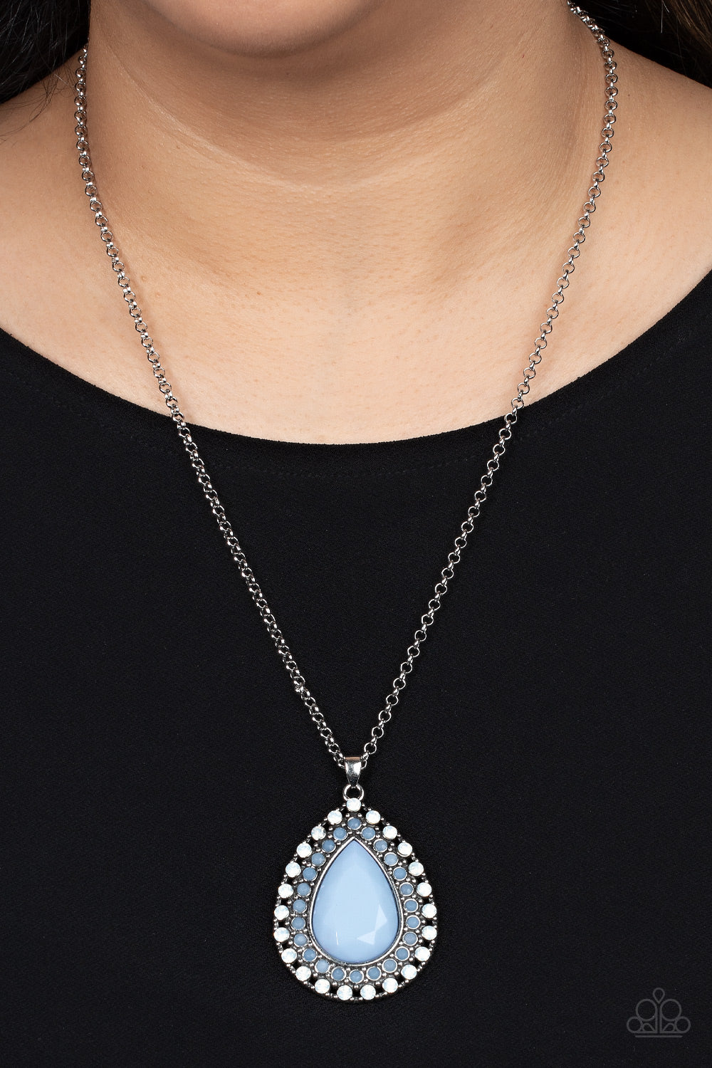 Paparazzi Accessories: DROPLET Like Its Hot - Blue Necklace