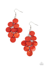 Load image into Gallery viewer, Paparazzi Accessories: Tropical Tryst - Orange Shell-Like Earrings
