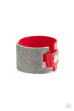 Load image into Gallery viewer, Paparazzi Accessories: Studded Synchronism - Red Leather Bracelet