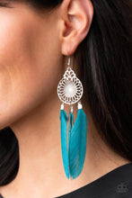 Load image into Gallery viewer, Paparazzi Accessories: Pretty in PLUMES - Blue Earrings