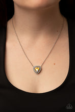 Load image into Gallery viewer, Paparazzi Accessories: The Whole Package - Yellow Iridescent Necklace