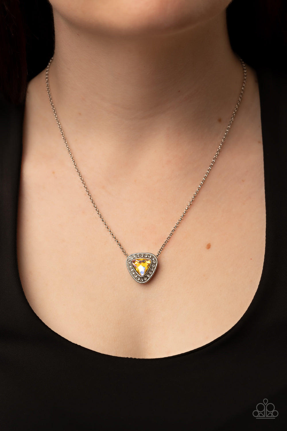 Paparazzi Accessories: The Whole Package - Yellow Iridescent Necklace