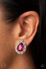 Load image into Gallery viewer, Paparazzi Accessories: Haute Happy Hour - Pink Clip-On Earrings