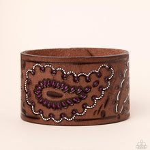 Load image into Gallery viewer, Paparazzi Accessories: Paisley Pioneer - Purple Leather Bracelet