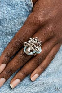 Paparazzi Accessories: Fluttering Flashback - Blue Ring