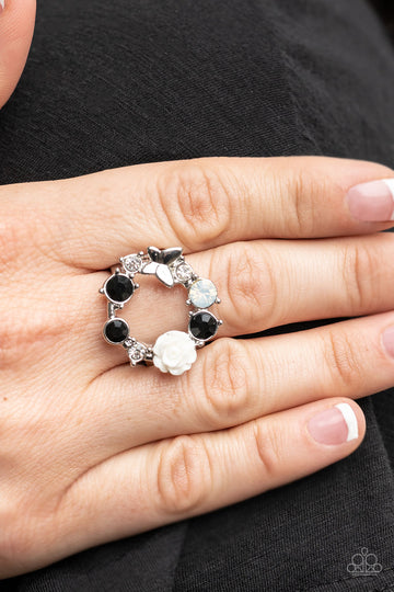 Paparazzi Accessories: Butterfly Bustle - Black Ring