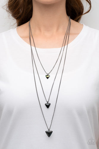 Paparazzi Accessories: Follow the LUSTER - Black Iridescent Necklace