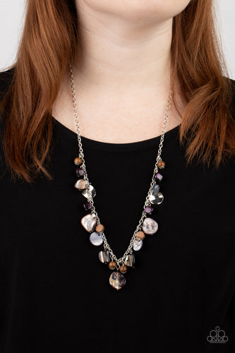 Paparazzi Accessories: Caribbean Charisma - Purple Iridescent Shell-Like Necklace