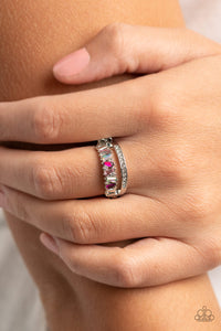 Paparazzi Accessories: Fractal Fascination - Pink Iridescent Ring