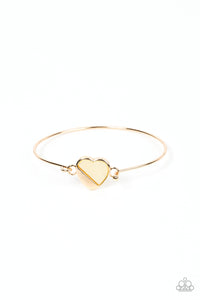 Paparazzi Accessories: Hidden Intentions - Gold Heart Bracelet