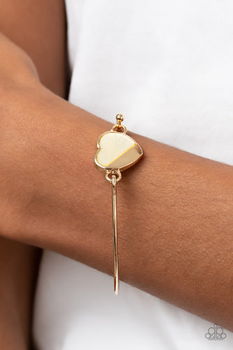 Paparazzi Accessories: Hidden Intentions - Gold Heart Bracelet