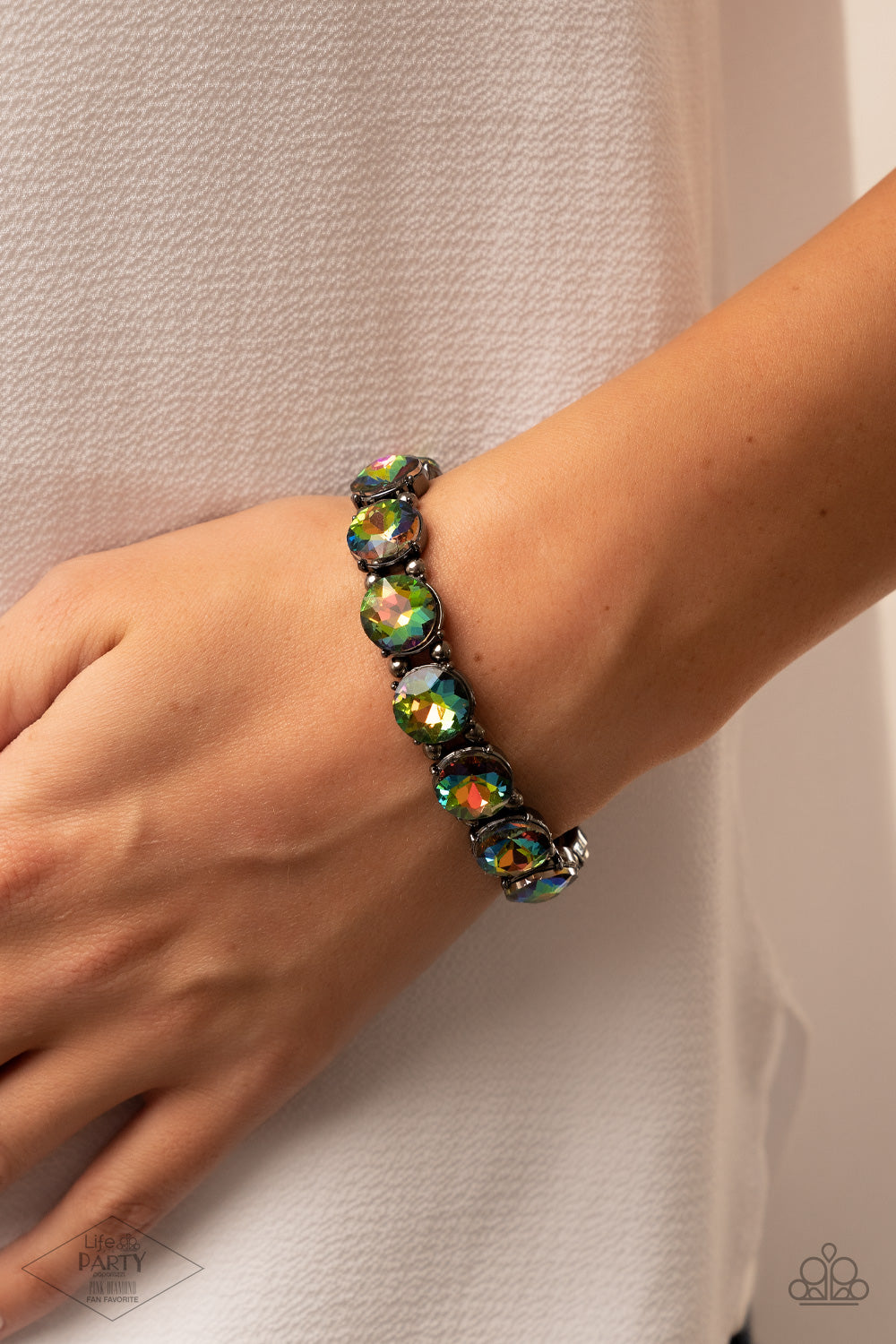 Paparazzi Accessories: Glitzy Glamorous - Multi Oil Spill Bracelet - Life of the Party