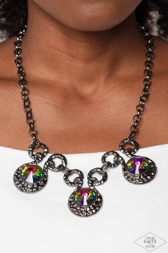 Paparazzi Accessories: Hypnotized - Multi Oil Spill Necklace - 2022 Life of the Party