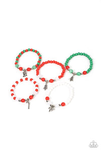 Paparazzi Accessories: Starlet Shimmer Wintry Charmed Bracelets - 5 PACK - Jewels N Thingz Boutique