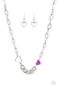 Paparazzi Accessories: Little Charmer - Purple Heart Necklace