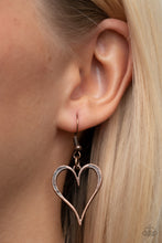 Load image into Gallery viewer, Paparazzi Accessories: Hopelessly In Love - Copper Heart Necklace