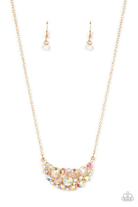 Paparazzi Accessories: Effervescently Divine - Gold Iridescent Necklace
